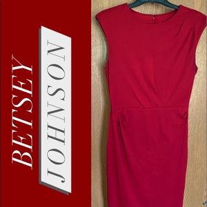 BETSEY JOHNSON Red Sheath Dress